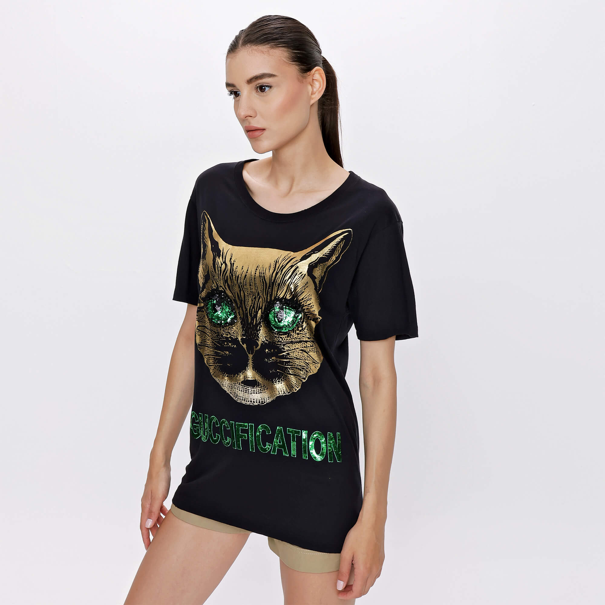 Gucci black cat t cheap shirt